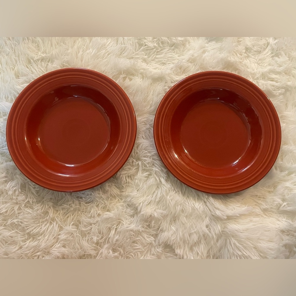 Fiestaware Paprika 9 in Rimmed Soup Bowl - 2 bowls - feel free to ask questions!